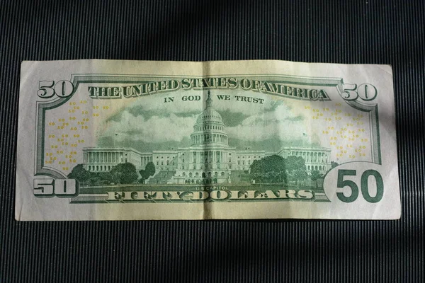 Природні Американські Гроші Банкноти Єднаних Штатів Америки Сумі Ятдесят Доларів — стокове фото