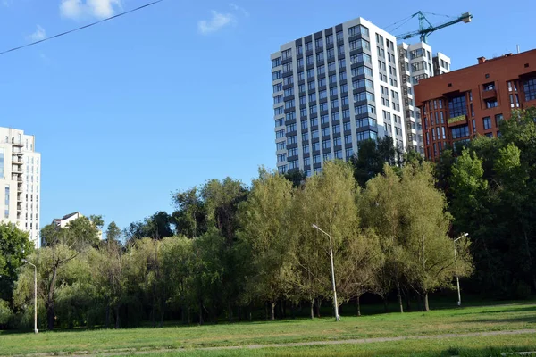 Central City Family Amusement Park Beautiful Landscaping Park Has Lake — Foto de Stock