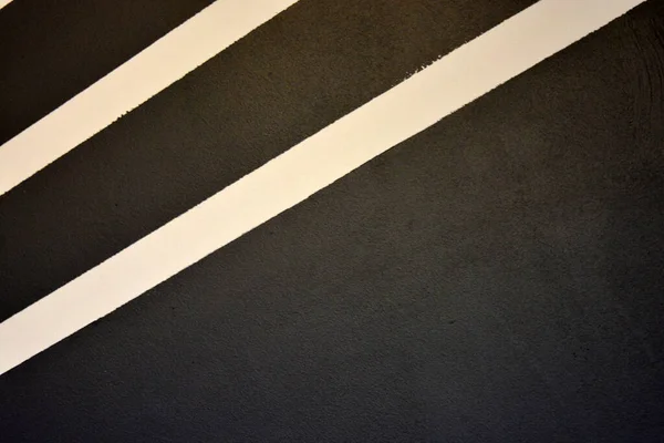Black White Drawing Stripes Different Widths Lengths Consisting Chaotic Angles - Stock-foto
