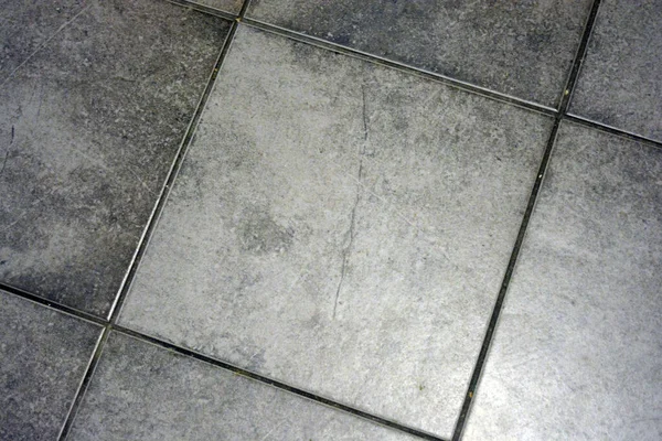 Construction Materials Large Gray Stone Tiles Laid Floor House Bright — ストック写真