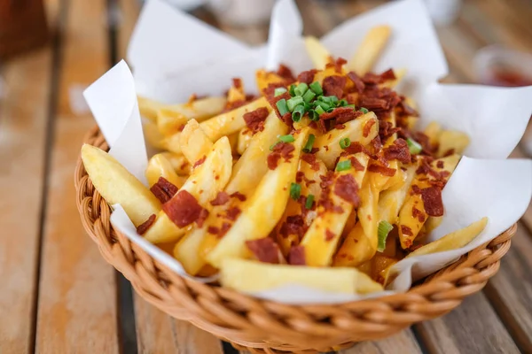 Cheese Fries Basket — Stock Photo, Image