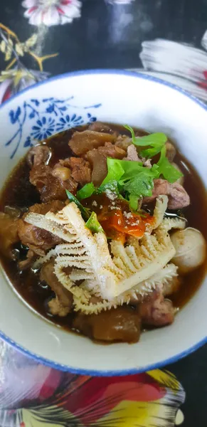 Braised Beef Clear Noodle Meat Balls Soup Stew Ekaehla Meat — Stock Photo, Image