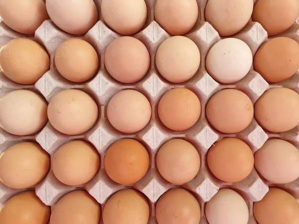 Süpermarkette günlük taze yumurta ürünleri satılıyor. Tayland 'da yumurta fiyatları Tayland ekonomisinin bir göstergesi olabilir.