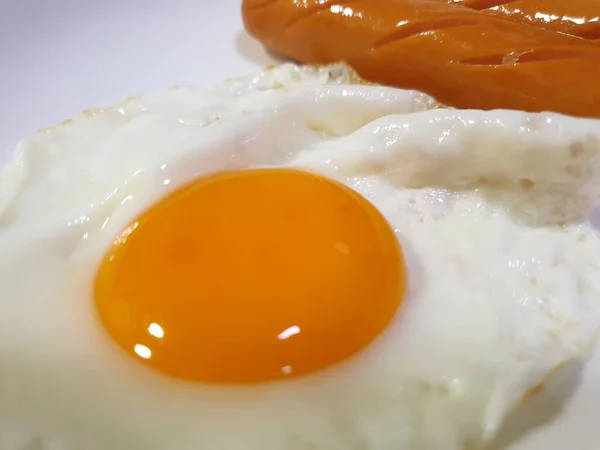 Comida Desayuno Con Huevos Cocidos Café Vintage Estilo Tailandés Venta — Foto de Stock