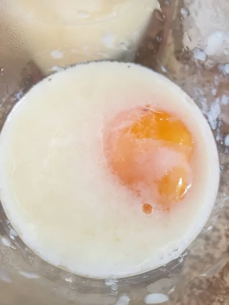 Nourriture Petit Déjeuner Avec Des Œufs Coque Douce Café Vintage — Photo