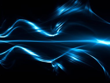 Işık efektli bulanık dalga arkaplanı - bilgisayar tarafından oluşturulan illüstrasyon