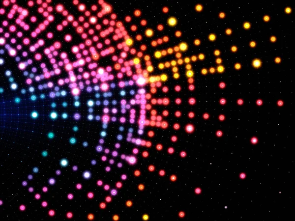 Sfondo scuro con puntini luminosi - illustrazione astratta generata dal computer — Foto Stock