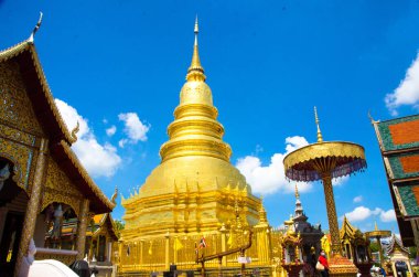 Temple wat phrathat Hariphunchai Lamphun northern Thailand, Asia