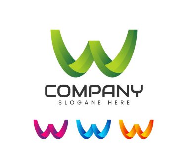 Modern 3d letter w logo design. Alphabet logo design, letter W. Letter W Abstract Logo Symbol