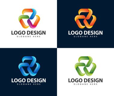 Abstract rotate  modern logo
