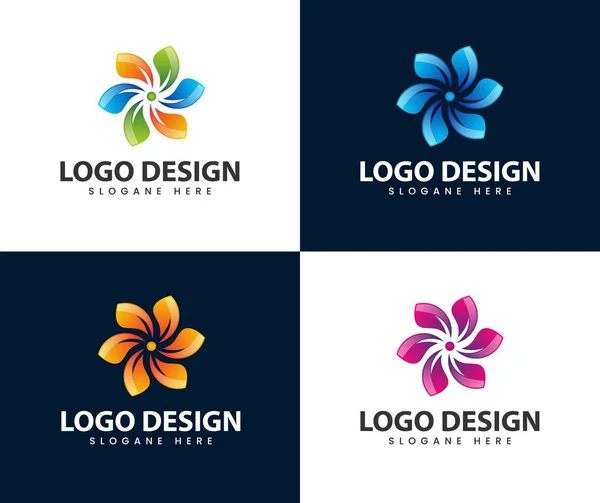 Abstract Modern Colourful Logo Design — Stockvektor