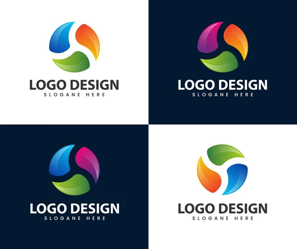 Abstract Circle Swirl Logo Design Vector Abstract Circle Swirl Logo — Stok Vektör