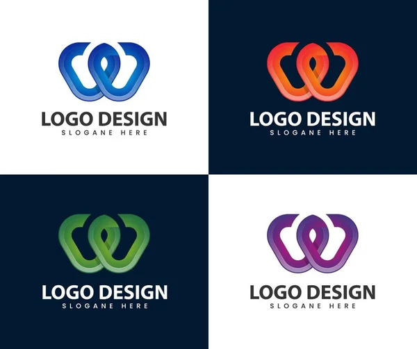 Abstract Letter Logo Design Letter Logo Template Vector Illustration Design — Vector de stock