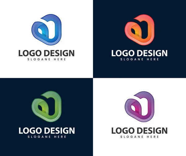 Triangle Media Play Letter Logo Design Play Media Letter Logo — Image vectorielle