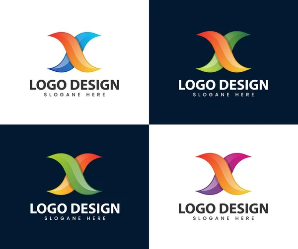 Modern Infinity Letter Logo Design Letter Infinite Logo Design Concept — Archivo Imágenes Vectoriales