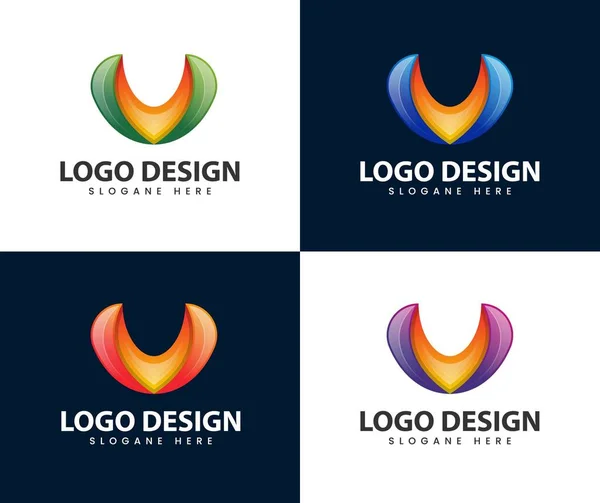 Abstract Modern Letter Logo Design Modern Icon Design Letter Shape — Stockvektor