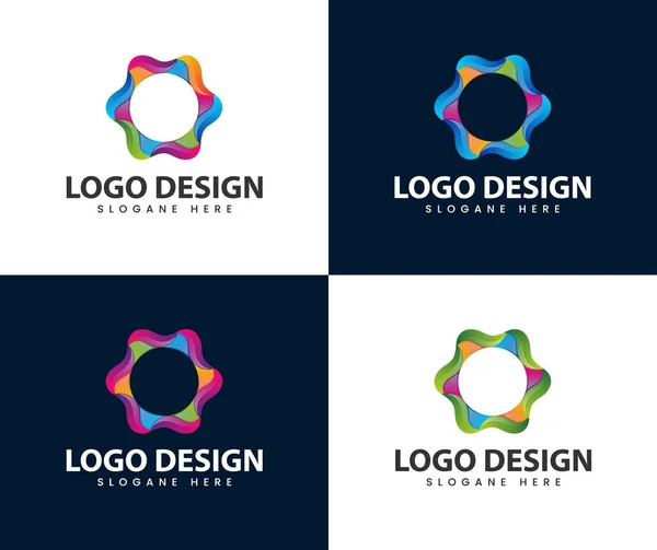 Abstract Colourful Logo Design — Stockvektor