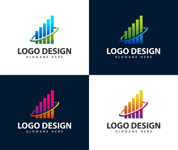 Дизайн Логотипа Бизнес Финансирования Иконка Финансового Логотипа Логотип Бизнеса Финансов — стоковый вектор