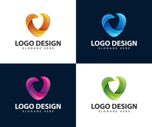 Letter Abstract Modern Logo Design Letter Gradient Symbol Logo Vector — Stok Vektör