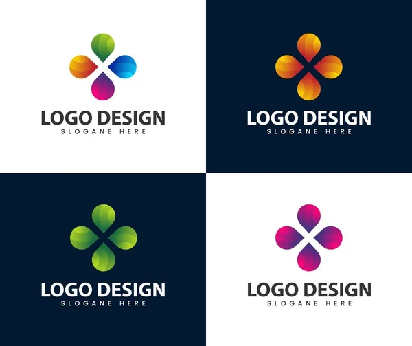 Soyut Modern Logo Tasarımı — Stok Vektör