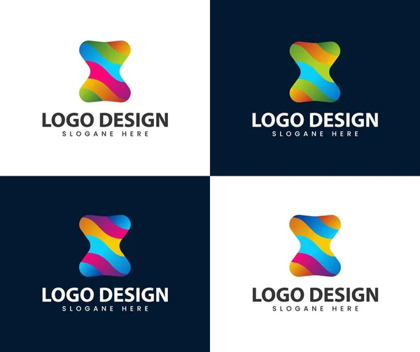 Abstract Modern Colourful Logo Design — Stockvektor