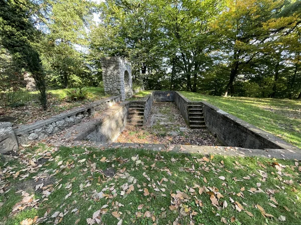 Ruinas Medievales Bosque Otoño —  Fotos de Stock