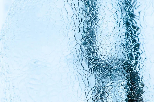 Abstraktní Textura Ledu Zmrazené Krystaly Rampouchy Bílém Pozadí Silný Mráz — Stock fotografie