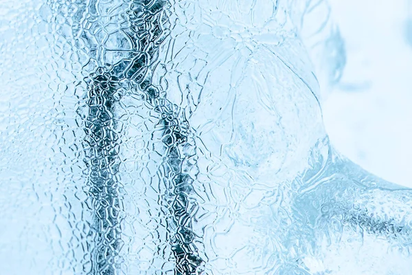 Textura Hielo Abstracta Cristales Carámbanos Congelados Sobre Fondo Blanco Fuertes — Foto de Stock