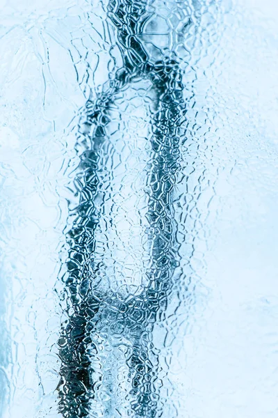 Textura Gelo Abstrata Cristais Ciclones Congelados Sobre Fundo Branco Gelo — Fotografia de Stock