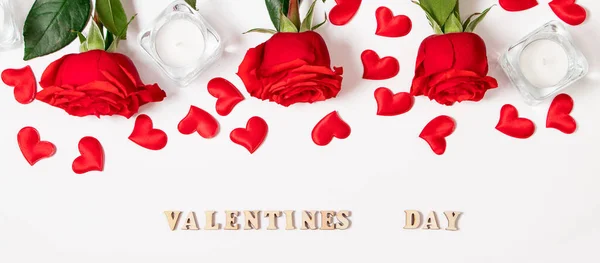バレンタインデー2月14日 恋人のための美しいグリーティングカード — ストック写真