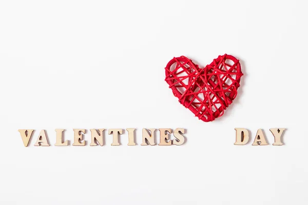 バレンタインデーのレタリング 恋人の休日のための最小限の概念 — ストック写真