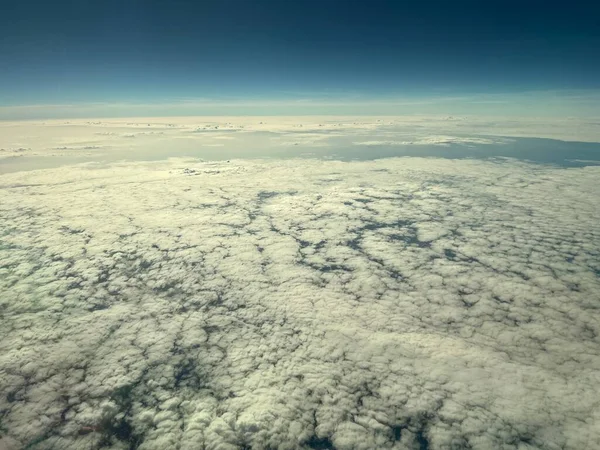 Top White Sky Airplane View — ストック写真