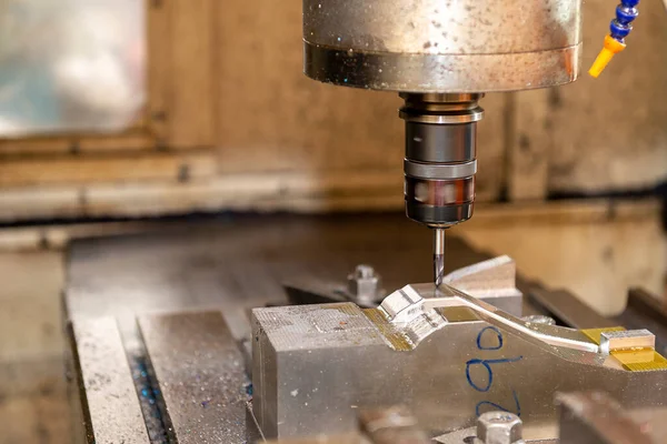 Processo Fabricação Moldes Matrizes Por Fresadora Cnc Processo Corte Peças — Fotografia de Stock