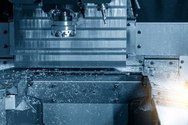 Makine merkezinin alet edevat dergisindeki indekslenebilir araç. CNC değirmen makinesindeki otomatik geçiş ücreti, ATC işletim konsepti.