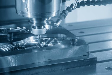 CNC değirmen makinesi, ayakkabı kalıbını sert bir top değirmeni aracıyla kesiyor. Kalıplar, sert top değirmeni ile makine merkeziyle kesme işlemi yapıyor.