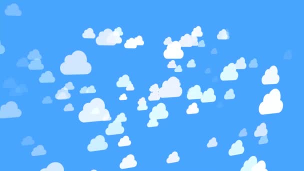 Animación Nubes Movimiento Nubes Cielo — Vídeos de Stock