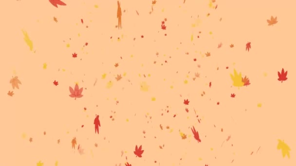 Podzimní Listí Padá Podzim Před Vánocemi — Stock video
