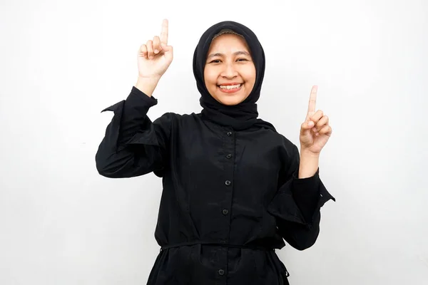 Güzel Genç Asyalı Müslüman Kadın Kendinden Emin Şen Şakrak Elleri — Stok fotoğraf