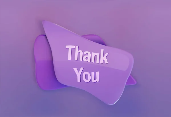 Thank you purple label in trendy style on colorful background. Векторный значок с отражением. — стоковый вектор