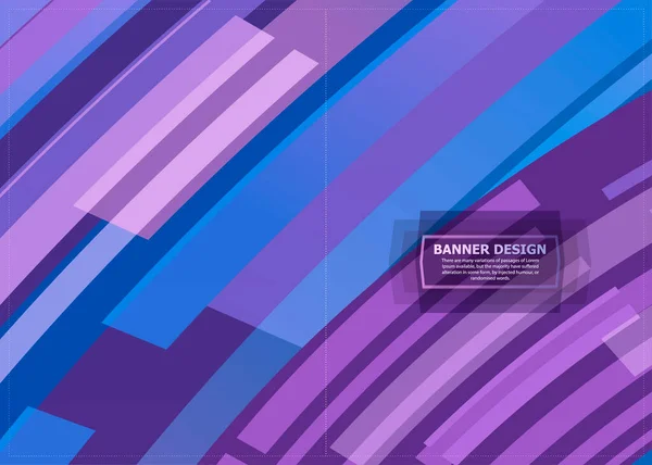 Blauer und lila abstrakter Hintergrund mit vielen Linien in violetten und blauen Farben. Abstrakte geometrische lila moderne stilvolle glatte dunkle Banner Hintergrund. Vektor — Stockvektor