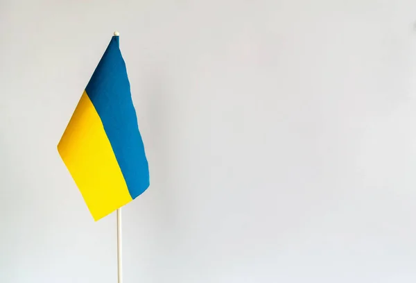 Vlajky Ukrajiny a Evropské unie izolované — Stock fotografie