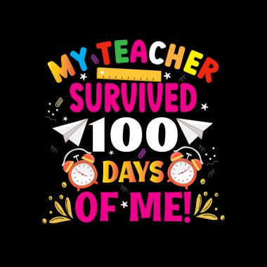 Okula dönüş tipografi t-shirt tasarım vektörü