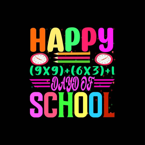 Back School Typography Shirt Design Vector — Vettoriale Stock