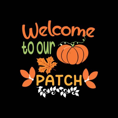 Autumn Fall tipografi T-shirt tasarım vektörü