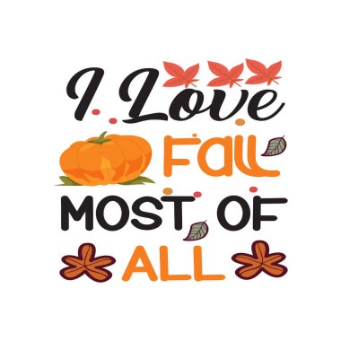 Autumn Fall tipografi T-shirt tasarım vektörü