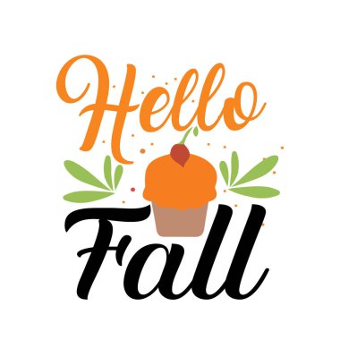 Autumn Fall tipografi T-shirt tasarım vektörü