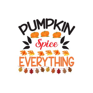 Autumn Fall tipografi T-shirt tasarım vektörü