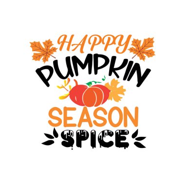 Autumn Fall tipografi T-shirt tasarım vektörü