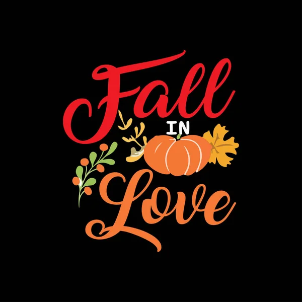 Autumn Fall Typography Shirt Design Vector — Vector de stock