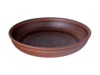 Beyaz bir arkaplanda kil plaka izole